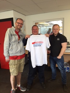 Chris Faulkner, Mark Dyer & Dave Shaw before the Shawston Shave