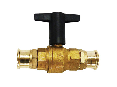 DZR Ball Valves, Pressfit Ends, Extended Handle, PN16