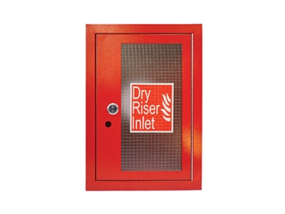 Red Dry Riser Vertical Inlet Architrave & Door