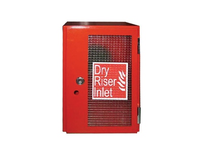 Red Dry Riser Vertical Surface Mounted Inlet Cabinet